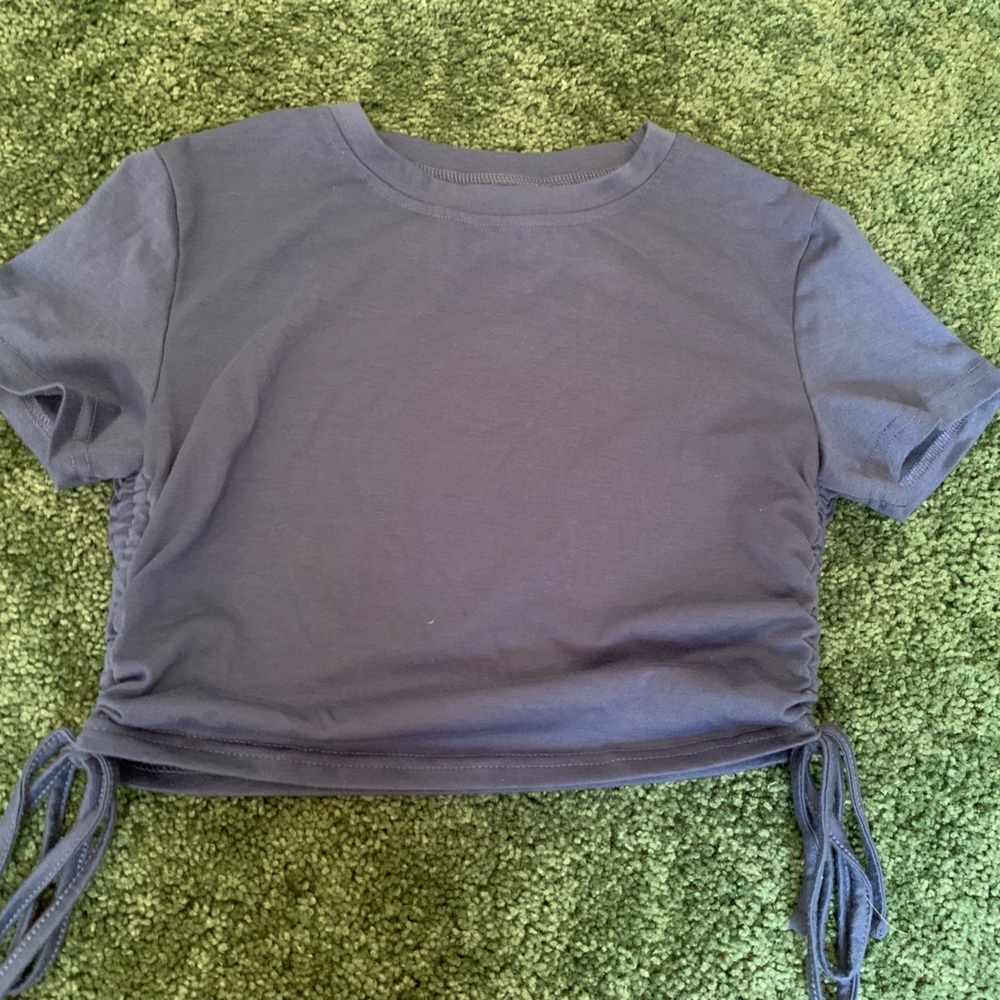 Blue crop top